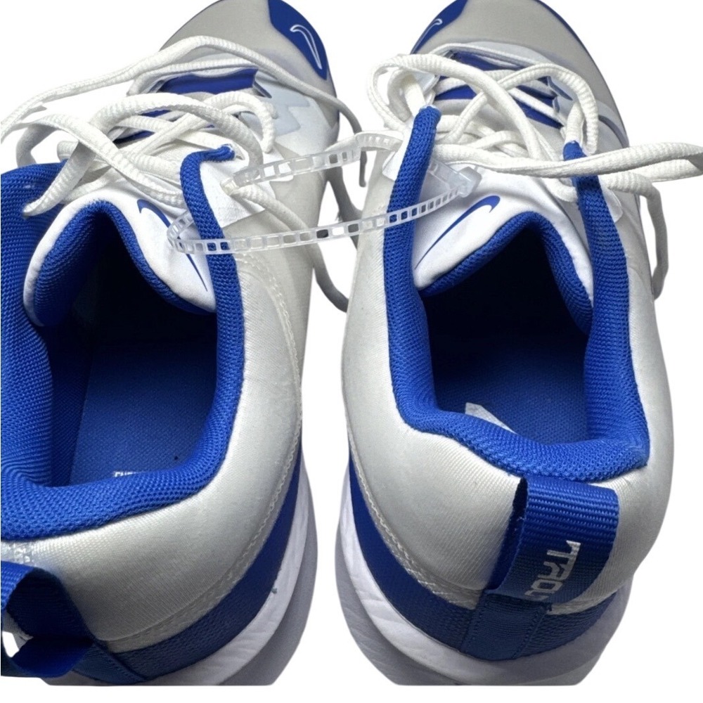 Nike Force Zoom Trout 9 Metal Baseball Cleats Mens 13 White Blue Metal Spikes - Picture 4 of 9
